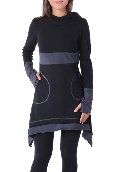 Kleid aus leichter Baumwolle mit Zipfelkapuze, Elfenkleid Nr. 37