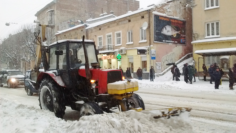 Winterdienst in Lemberg