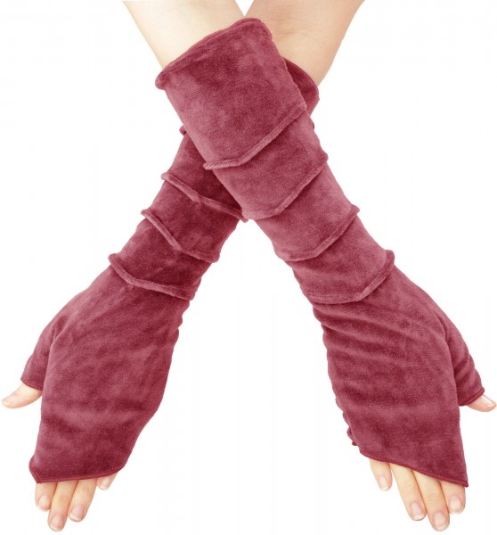 Einfarbige Armstulpen aus Samt, wärmende Handstulpen hw22