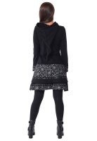 Elfenkleid aus Baumwolle mit Zipfelkapuze Nr. 186 Schwarz L