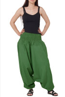 Extragroße Haremshose XXL Aladinhose für Damen und Herren Grün