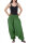 Extragroße Haremshose XXL Aladinhose für Damen und Herren Grün