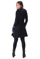 Alternatives Kapuzenkleid aus Baumwolle, Goa Kleid Nr. 77 Schwarz XL