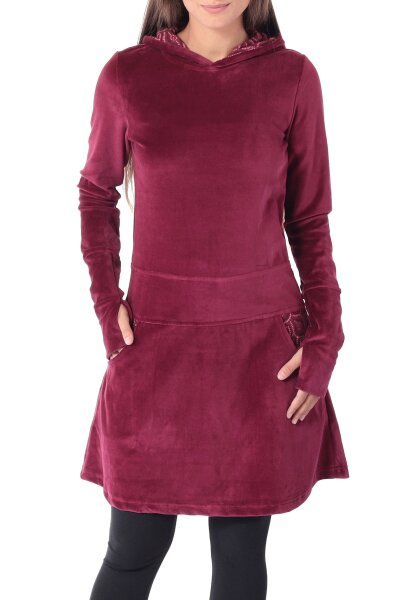 Alternatives Kleid aus Samt mit Kapuze Nr. 137 Rot M