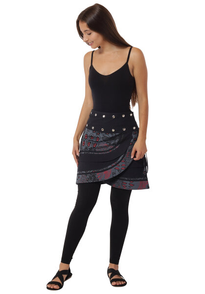 Wickelrock für Damen mit lebhaftem Muster und Schnürung Nr. 196