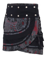 Wickelrock für Damen mit lebhaftem Muster und Schnürung Nr. 196