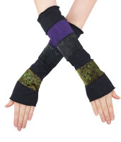 Patchwork Armstulpen, mehrfarbige Pulswärmer mit...