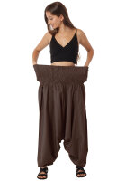 Extragroße Haremshose XXL Aladinhose für Damen und Herren Braun