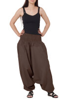 Extragroße Haremshose XXL Aladinhose für Damen und Herren Braun