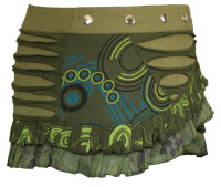 Kurzer Wickelrock mit Patchwork sk27