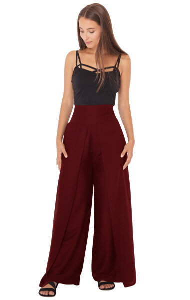 Open Belt Pant Rot