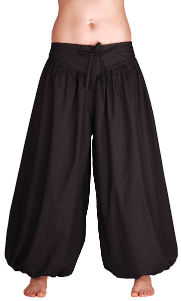 Ballonhose, weite Pumphose aus Baumwolle für Damen Schwarz
