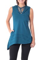 Longshirt mit Kapuze, Tunika / Oberteil mit Flechtung im...