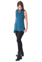 Longshirt mit Kapuze, Tunika / Oberteil mit Flechtung im Ausschnitt Nr. 5