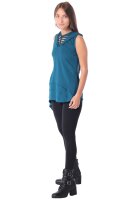 Longshirt mit Kapuze, Tunika / Oberteil mit Flechtung im Ausschnitt Nr. 5