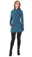 Kapuzenpullover-Kleid Hoodie Zweifarbig dr21