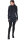 Kapuzenpullover-Kleid Hoodie Zweifarbig dr21 Schwarz M