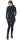 Kapuzenpullover-Kleid Hoodie Zweifarbig dr21 Schwarz M