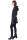 Kapuzenpullover-Kleid Hoodie Zweifarbig dr21 Schwarz M