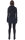 Kapuzenpullover-Kleid Hoodie Zweifarbig dr21 Schwarz M