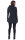 Kapuzenpullover-Kleid Hoodie Zweifarbig dr21 Schwarz M