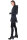 Kapuzenpullover-Kleid Hoodie Zweifarbig dr21 Schwarz M