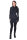 Kapuzenpullover-Kleid Hoodie Zweifarbig dr21 Schwarz M
