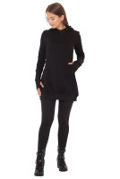 Sweat-Kleid mit Kapuze und Seitentaschen dr30
