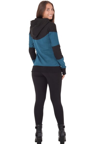 Pullover Zweifarbiger Hoodie Kapuzenpullover dr35