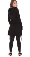 Kleid aus Jersey mit Blumen-Print und Kapuze dr132