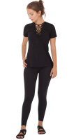 Damen T-Shirt mit geflochtenem Ausschnitt dr8