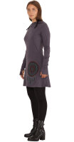 Kleid A-Linie aus Jersey mit Kapuze Hoodie dr41