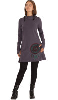 Kleid A-Linie aus Jersey mit Kapuze Hoodie dr41