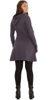 Kleid A-Linie aus Jersey mit Kapuze Hoodie dr41