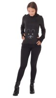 Pullover Hoodie Kapuzenpullover mit Katze dr34