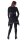 Kleid aus leichter Baumwolle mit Zipfelkapuze, Elfenkleid Oberteil Nr. 37 Schwarz M