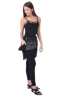Winterrock aus Fleece Wickelrock mit Tasche Nr. 240 Schwarz
