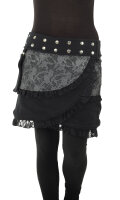 Winterrock aus Fleece Wickelrock mit Tasche Nr. 240 Schwarz