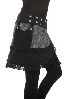 Winterrock aus Fleece Wickelrock mit Tasche Nr. 240 Schwarz