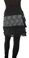 Winterrock aus Fleece Wickelrock mit Tasche Nr. 240 Schwarz