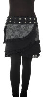 Winterrock aus Fleece Wickelrock mit Tasche Nr. 240 Schwarz