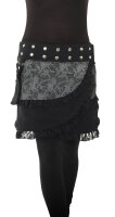 Winterrock aus Fleece Wickelrock mit Tasche Nr. 240 Schwarz