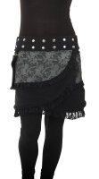 Winterrock aus Fleece Wickelrock mit Tasche Nr. 240 Schwarz