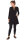 Shirtkleid Langarm mit geflochtenem V-Ausschnitt dr9 Schwarz XXL