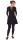 Shirtkleid Langarm mit geflochtenem V-Ausschnitt dr9 Schwarz XXL