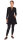 Shirtkleid Langarm mit geflochtenem V-Ausschnitt dr9 Schwarz XXL