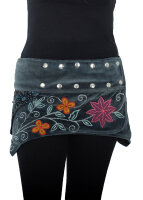 Kurzer Wickelrock Cacheur aus Samt mit Zipfeln Grau 1