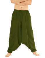 Haremshose, Aladinhose für Herren, Extralang Grün Einheitsgröße