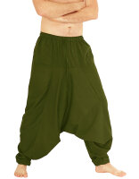 Haremshose, Aladinhose für Herren, Extralang Grün Einheitsgröße