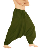 Haremshose, Aladinhose für Herren, Extralang Grün Einheitsgröße